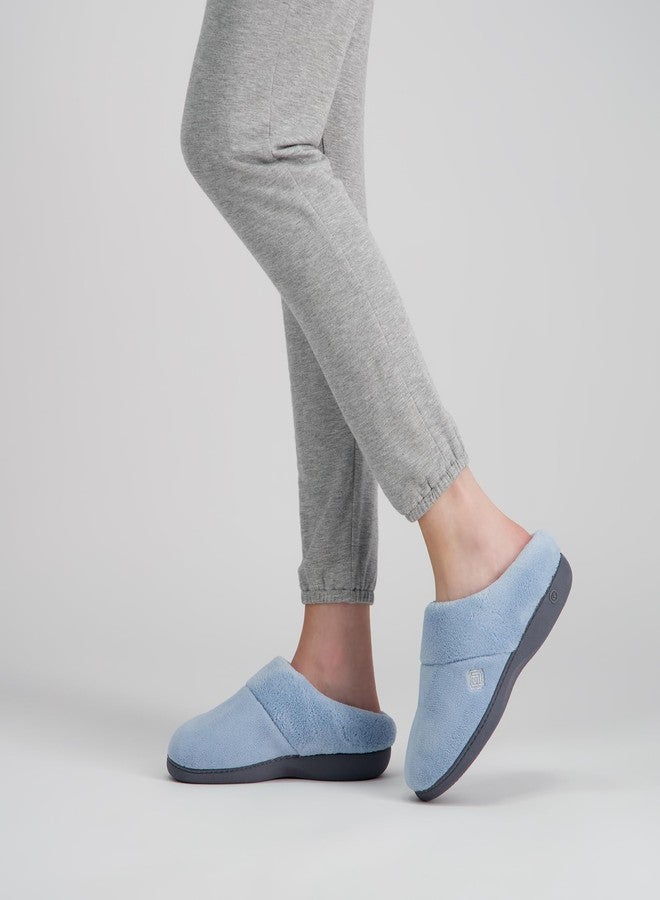 isotoner Women's Classic Clog Slippers with Memory Foam Comfort and Non-slip Sole Slipper, Light Grey, 7.5-8 - Image 5